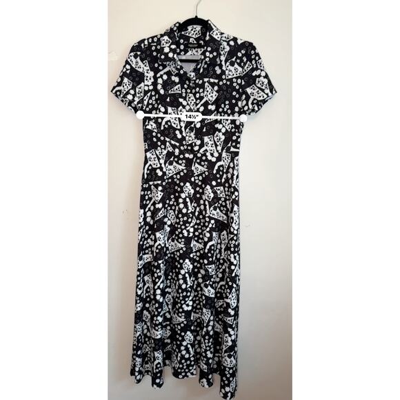 RACHEL COMEY FLORAL AXIL MIDI DRESS IN BLACK PRINT size 4 - Picture 7 of 14